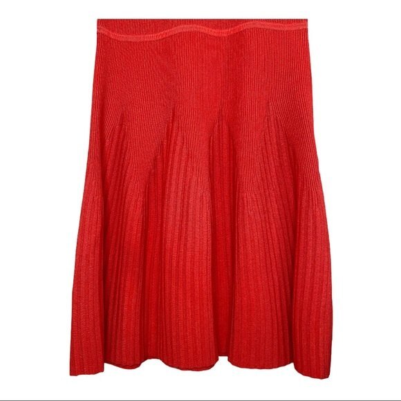 RACHEL by RACHEL ROY Sleeveless Dress Large Short Mini Knit Red Orange Tank NEW - Picture 8 of 14